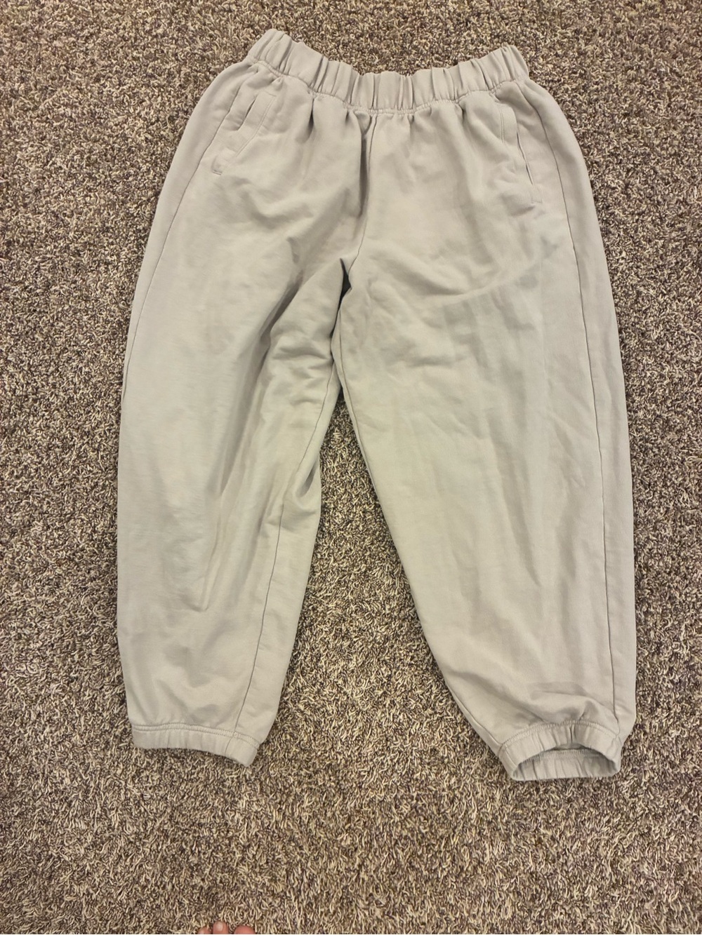 aerie women's tan Elastic-Waist Joggers